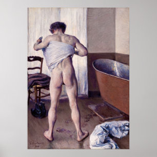 Gustave Caillebotte - Man vid hans bath Poster