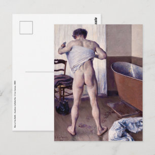 Gustave Caillebotte - Man vid hans bath Vykort