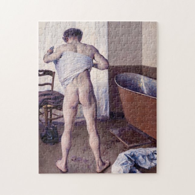 Gustave Caillebotte - Man vid sitt bad Pussel (Vertikal)
