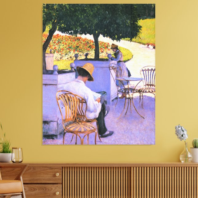 Gustave Caillebotte - Orangen Träd Canvastryck (Insitu (Vardagsrum))