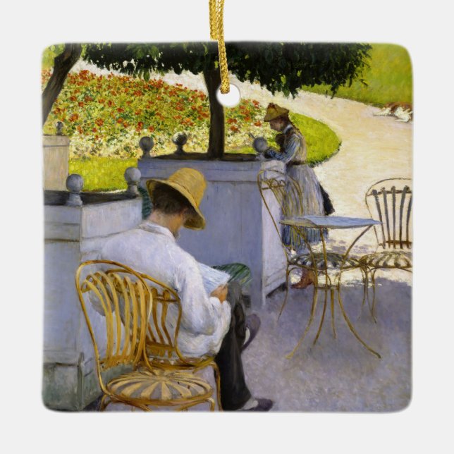 Gustave Caillebotte - Orangen Träd Julgransprydnad Keramik (Framsida)