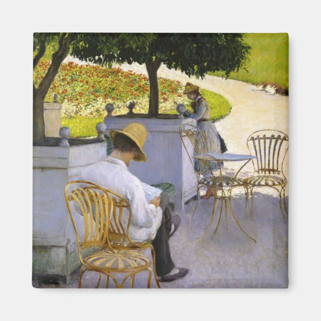 Gustave Caillebotte - Orangen Träd Magnet (Framsidan)