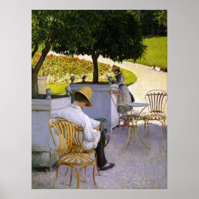 Gustave Caillebotte - Orangen Träd Poster (Framsidan)