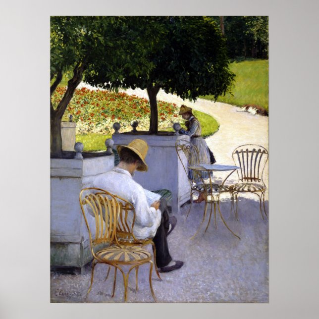 Gustave Caillebotte Orangen Träd Poster (Framsidan)