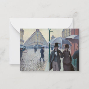 Gustave Caillebotte - Paris Street, Rainy Day Anteckningskort