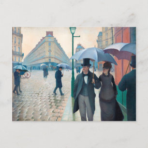 Gustave Caillebotte Paris Street Rainy Day Artwork Vykort