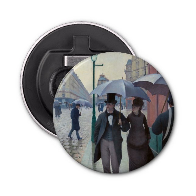 Gustave Caillebotte - Paris Street, Rainy Day Flasköppnare (Framsidan)