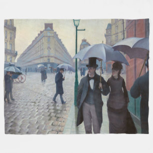 Gustave Caillebotte - Paris Street, Rainy Day Fleecefilt
