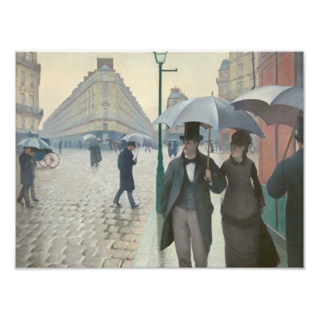 Gustave Caillebotte - Paris Street, Rainy Day Fototryck (Framsidan)