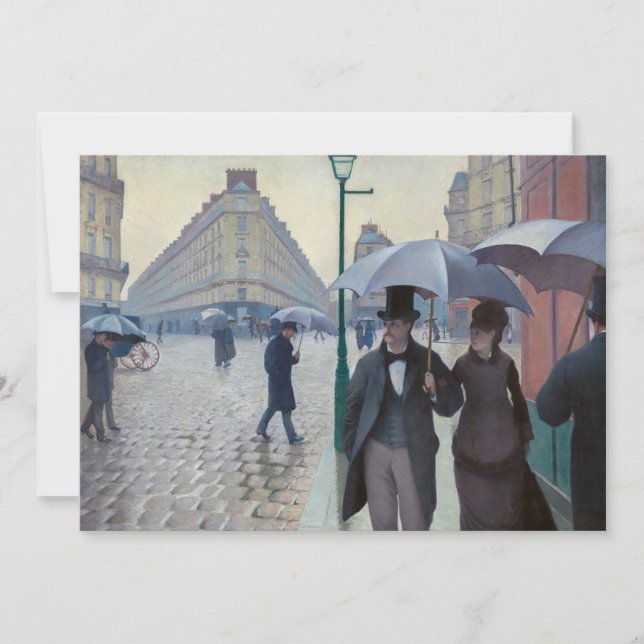 Gustave Caillebotte - Paris Street, Rainy Day Inbjudningar (Framsida)