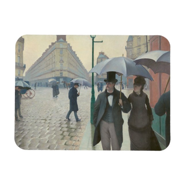 Gustave Caillebotte - Paris Street, Rainy Day Magnet (Horisontell)