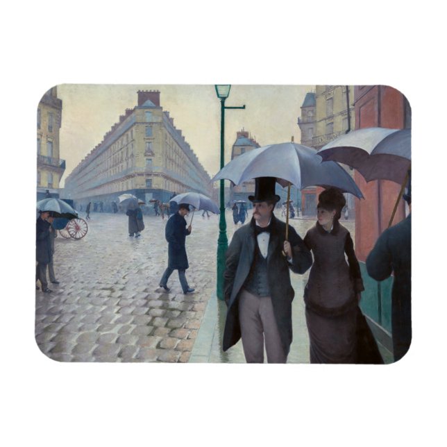 Gustave Caillebotte - Paris Street; Rainy Day Magnet (Horisontell)