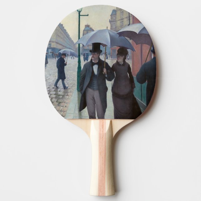 Gustave Caillebotte - Paris Street, Rainy Day Pingisracket (Framsidan)