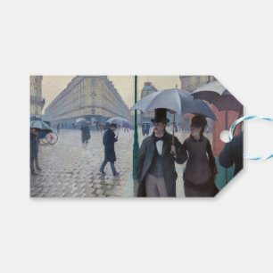 Gustave Caillebotte - Paris Street, Rainy Day Presentetikett