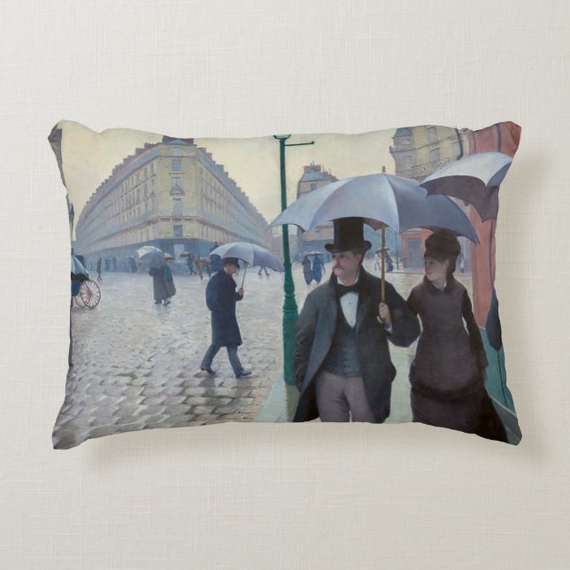 Gustave Caillebotte - Paris Street, Rainy Day Prydnadskudde (Framsidan)
