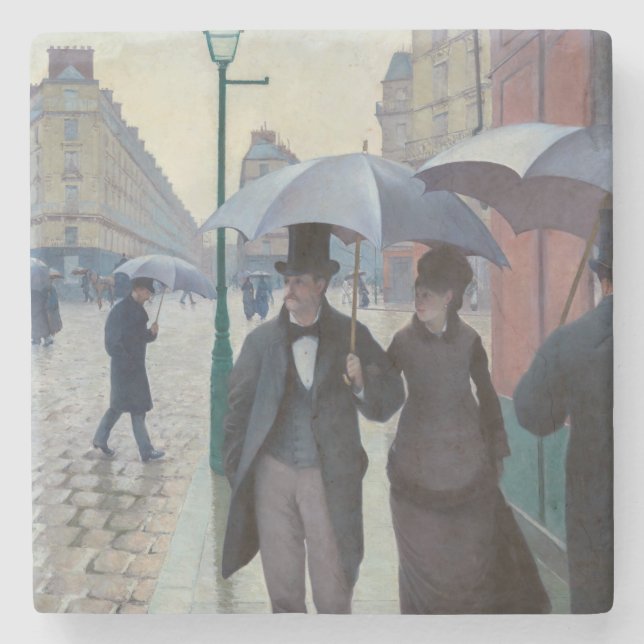 Gustave Caillebotte - Paris Street, Rainy Day Stenunderlägg (Framsidan)