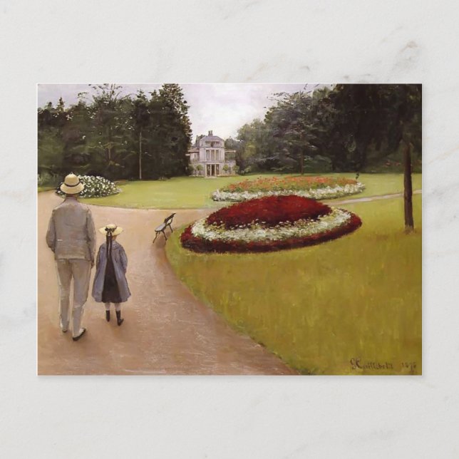 Gustave Caillebotte-Park på Caillebotte Egendom Vykort (Framsida)