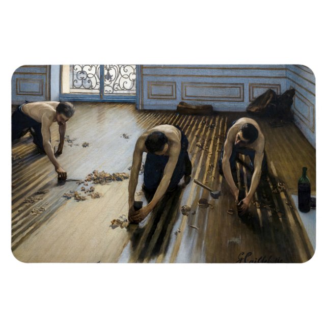 Gustave Caillebotte - Parketträlare Magnet (Horisontell)