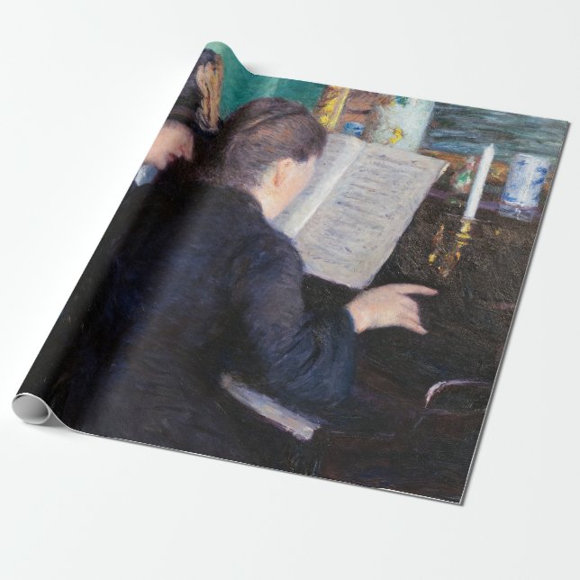 Gustave Caillebotte - Piano Lesson Presentpapper (Utrullad)