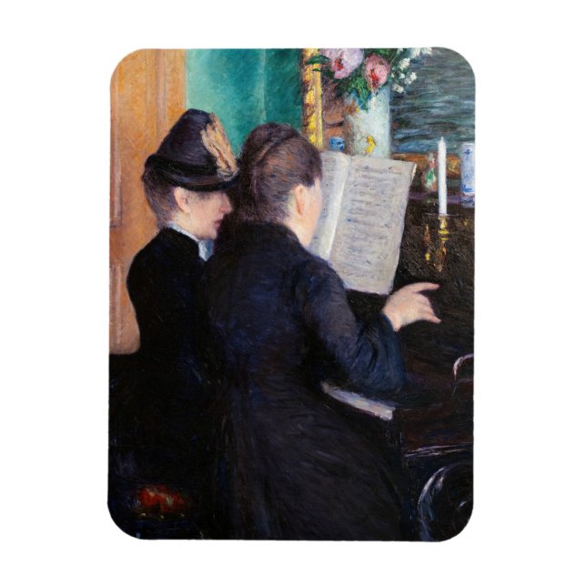 Gustave Caillebotte - Pianolektionen Magnet (Vertikal)