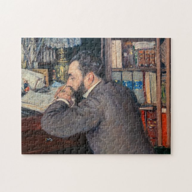 Gustave Caillebotte - Porträtt vid Henri Cordier Pussel (Horisontell)