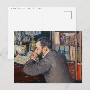 Gustave Caillebotte - Porträtt vid Henri Cordier Vykort