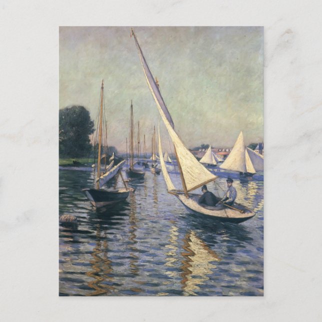 Gustave Caillebotte- Regatta vid Argenteuil Vykort (Framsida)