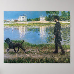 Gustave Caillebotte - Richard Gallo och hans Hund Poster