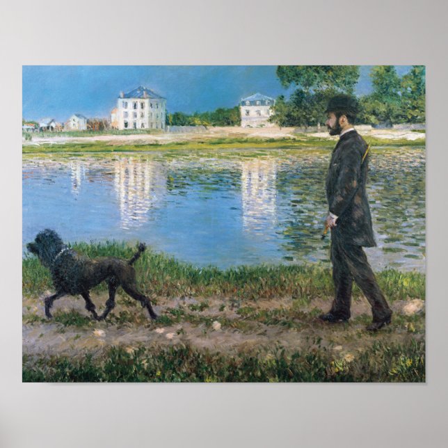 Gustave Caillebotte - Richard Gallo och hans Hund Poster (Framsidan)