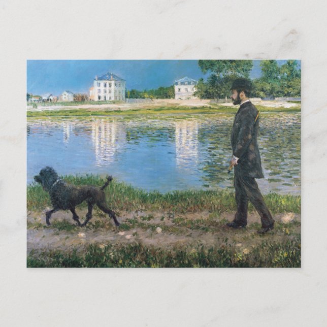 Gustave Caillebotte - Richard Gallo och hans Hund Vykort (Framsida)