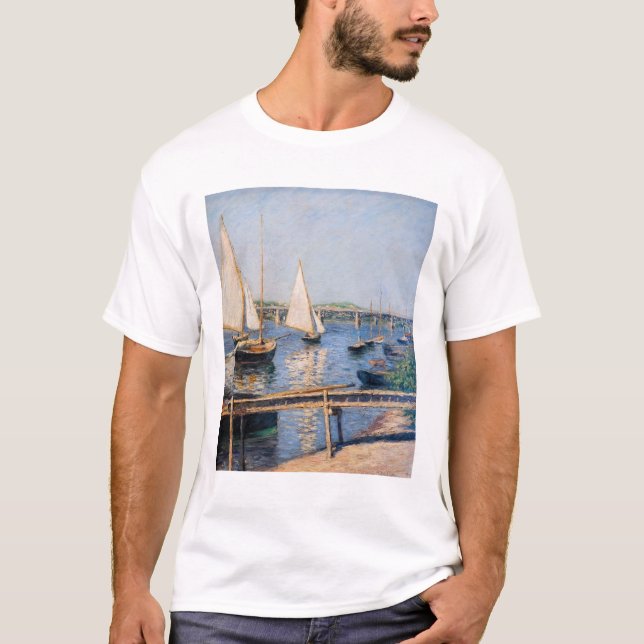 Gustave Caillebotte - Sailing Boats at Argenteuil T Shirt (Framsida)