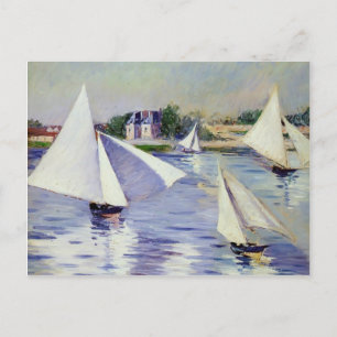 Gustave Caillebotte- Segelbåtar på havet Vykort