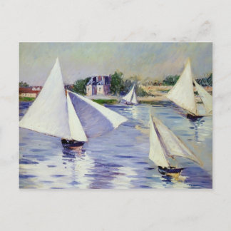 Gustave Caillebotte- Segelbåtar på havet Vykort