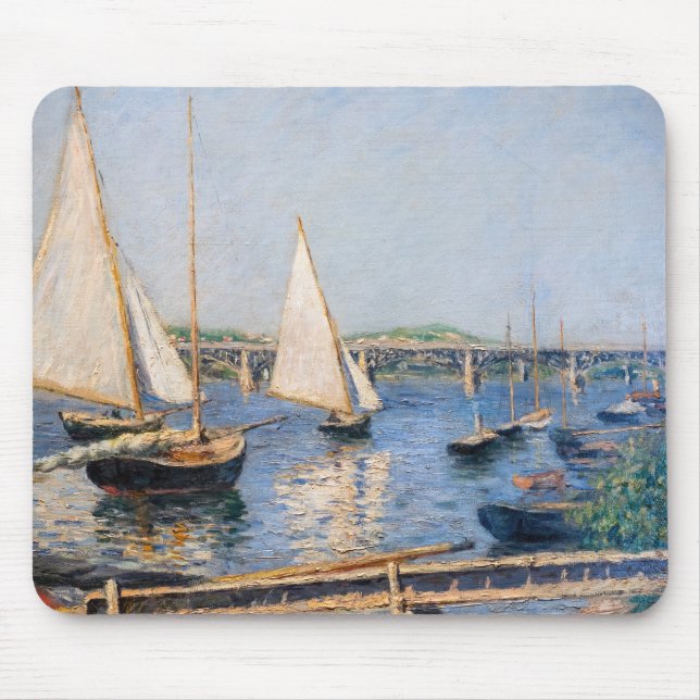 Gustave Caillebotte - Segelbåtar vid Argenteuil Musmatta (Framsidan)