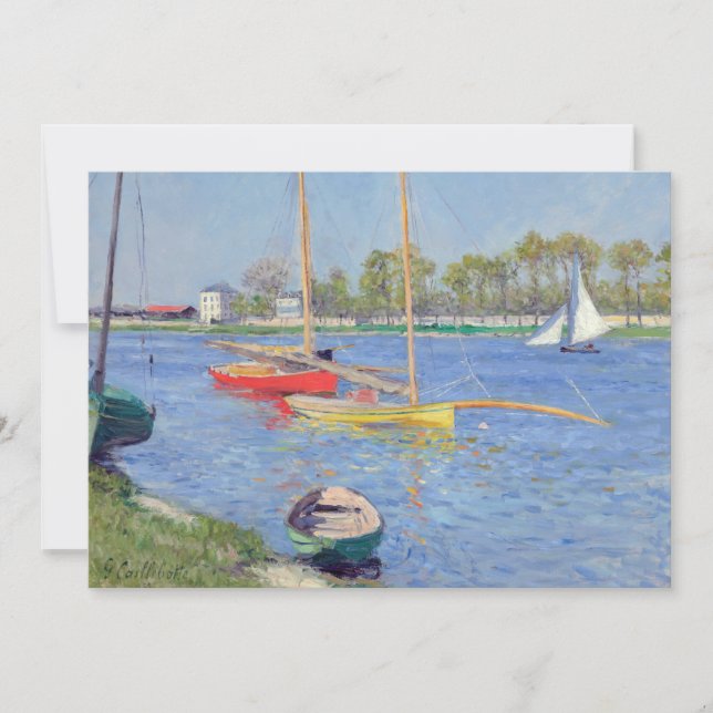 Gustave Caillebotte - Seine vid Argenteuil Inbjudningar (Framsida)