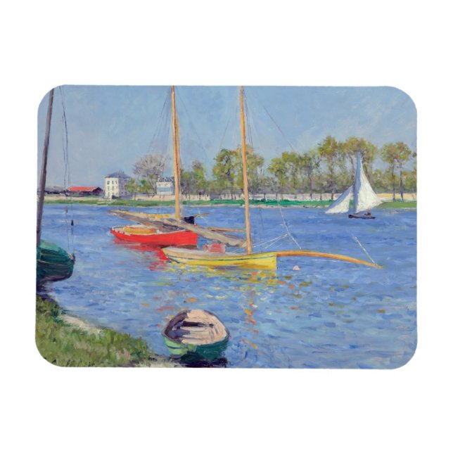 Gustave Caillebotte - Seine vid Argenteuil Magnet (Horisontell)