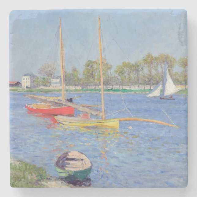 Gustave Caillebotte - Seine vid Argenteuil Stenunderlägg (Framsidan)