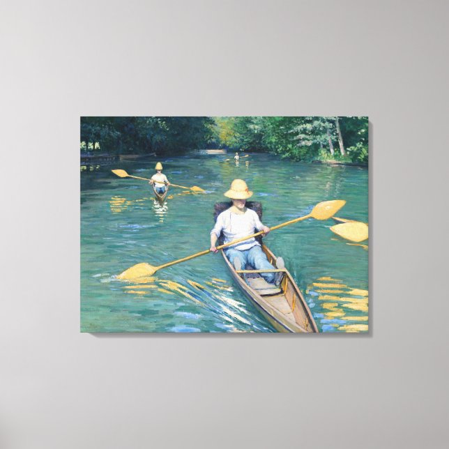 Gustave Caillebotte - Skidbåtar på Yerres Canvastryck (Framsida)