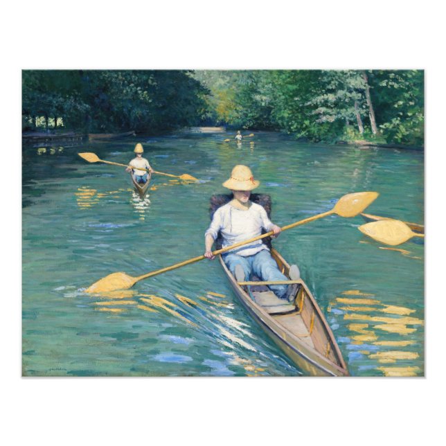 Gustave Caillebotte - Skidbåtar på Yerres Fototryck (Framsidan)