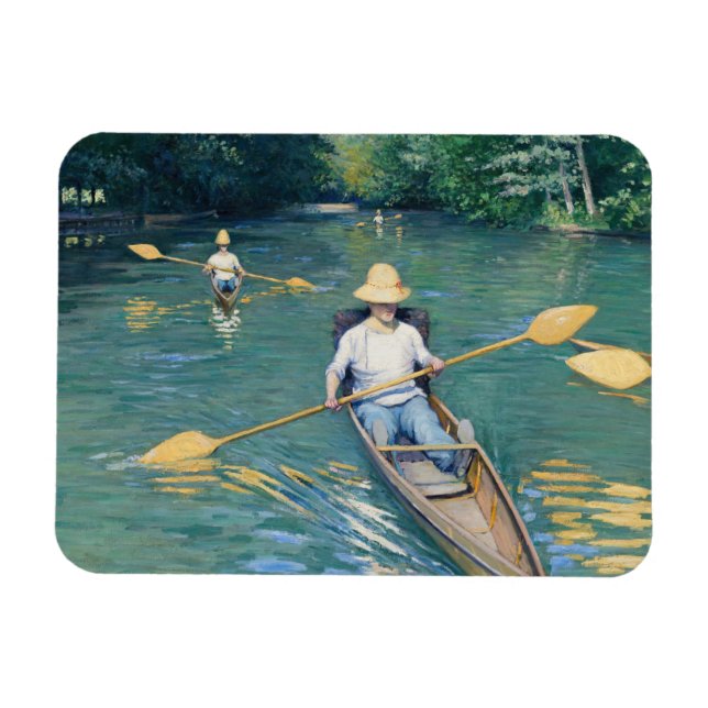 Gustave Caillebotte - Skidbåtar på Yerres Magnet (Horisontell)