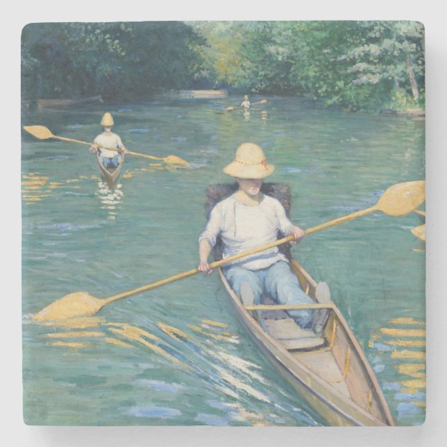 Gustave Caillebotte - Skidbåtar på Yerres Stenunderlägg (Framsidan)