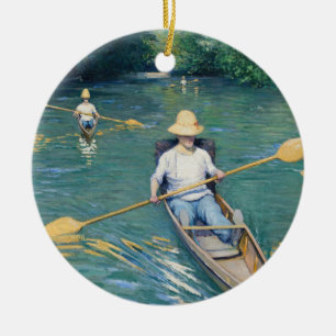 Gustave Caillebotte - Skiffs på Yerres Julgransprydnad Keramik