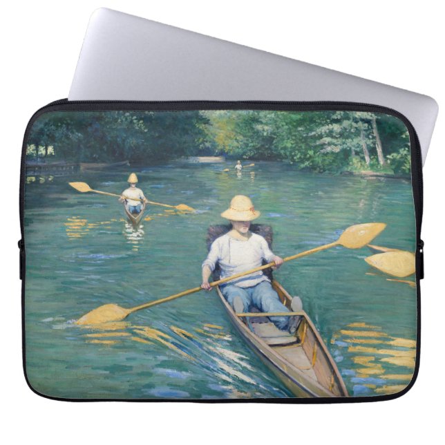 Gustave Caillebotte - Skiffs på Yerres Laptop Fodral (Framsidan)