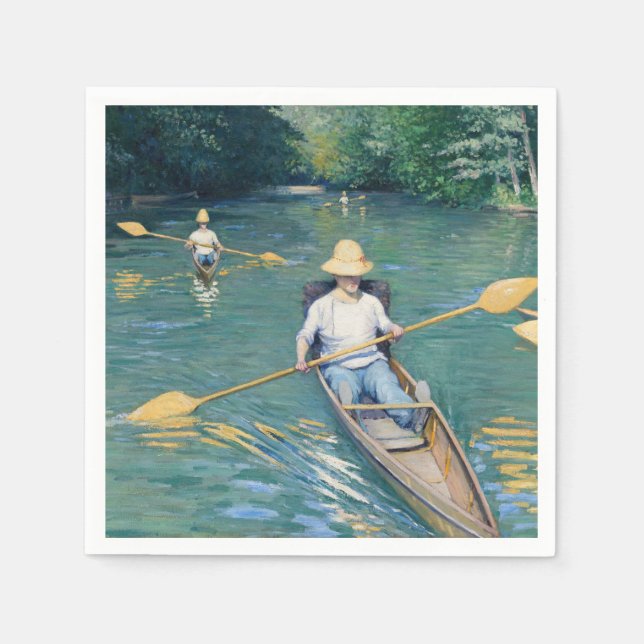 Gustave Caillebotte - Skiffs på Yerres Pappersservett (Framsidan)