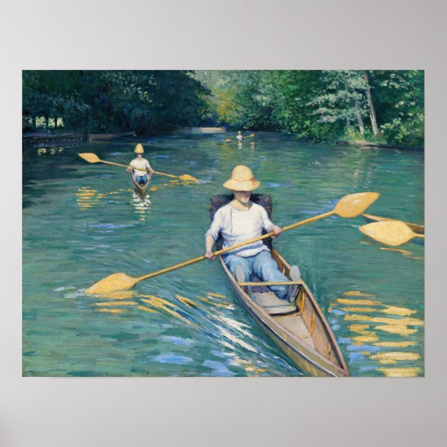 Gustave Caillebotte - Skiffs på Yerres Poster (Framsidan)