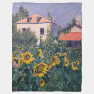 Gustave Caillebotte - Solblommor, Garden Fleecefilt