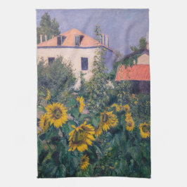 Gustave Caillebotte - Solblommor, Garden Kökshandduk
