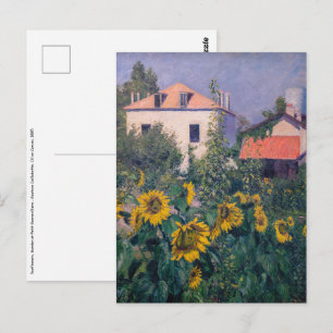 Gustave Caillebotte - Solrosor, Trädgård Vykort