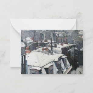 Gustave Caillebotte - Tak under snön Anteckningskort