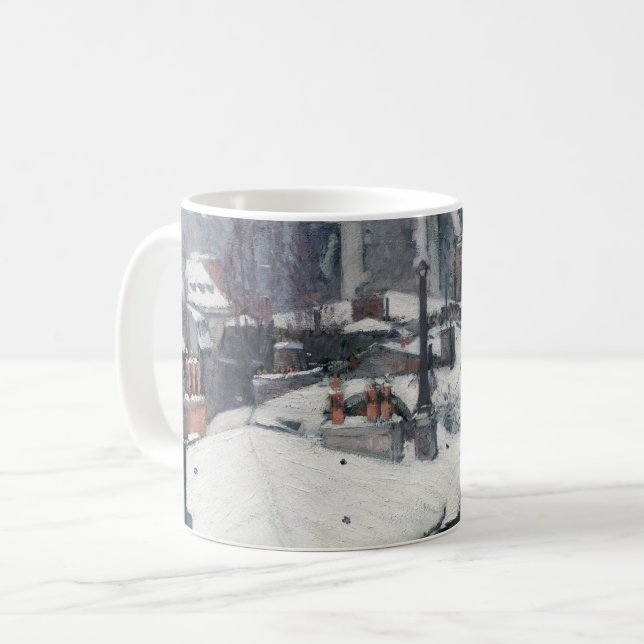 Gustave Caillebotte - Tak under snön Kaffemugg (Framsida vänster)